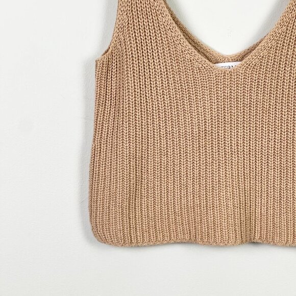 Intermix Linen Cotton Blend Knit Crop Top - Picture 6 of 8